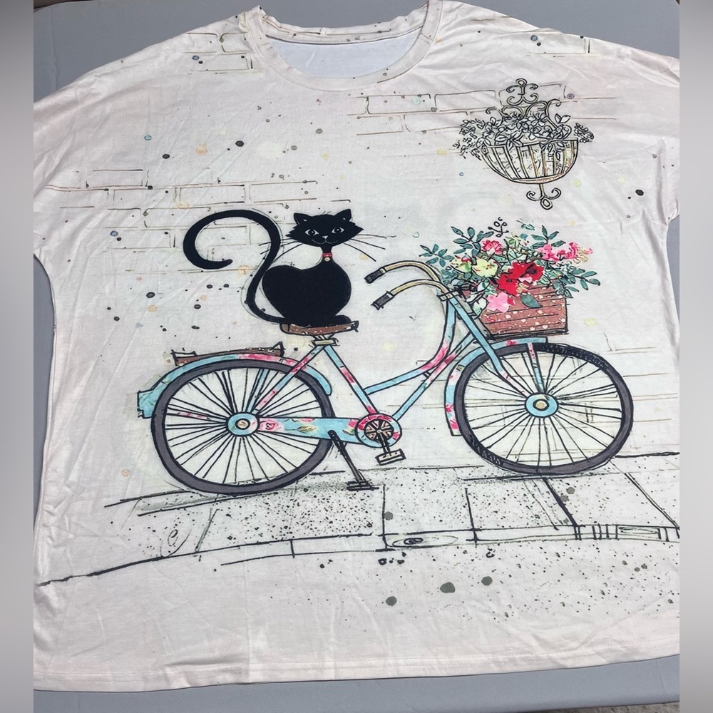 Women's Graphic Tee Over Sized Cute Tshirt 3XL - Picture 3 of 6